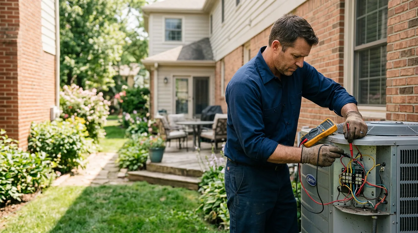 HVAC technician working near Victor, NY